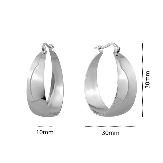 STERLING SILVER PIRATE HOOPS MED