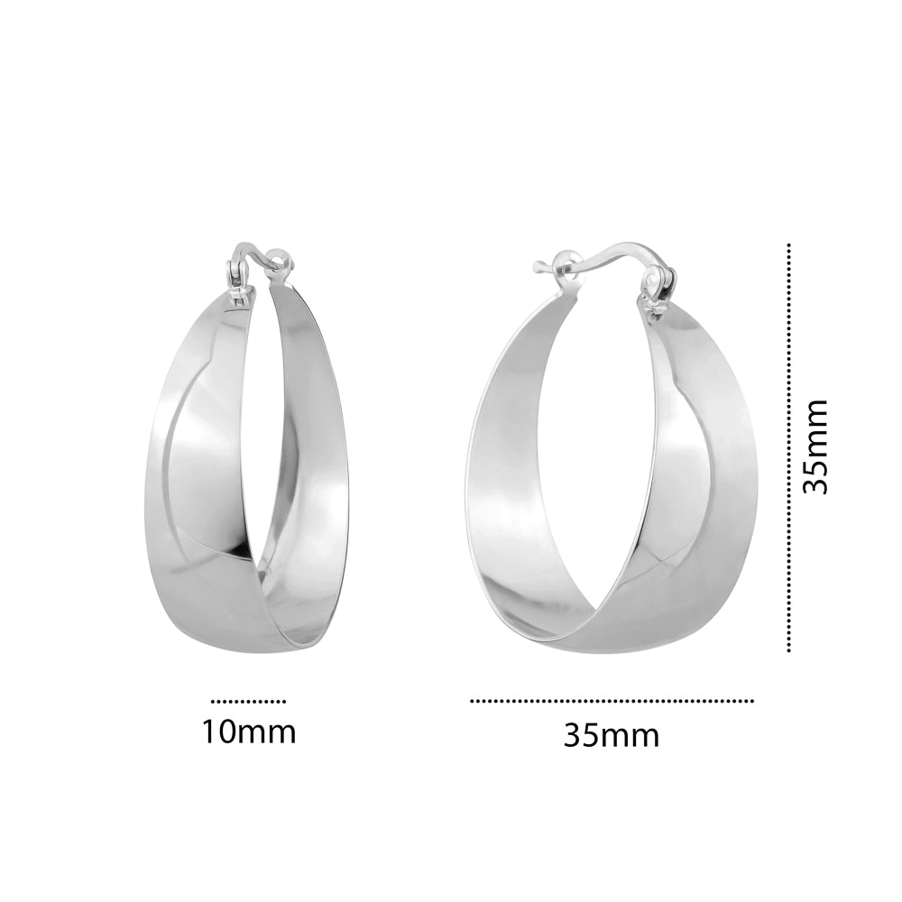 STERLING SILVER PIRATE HOOPS LRG