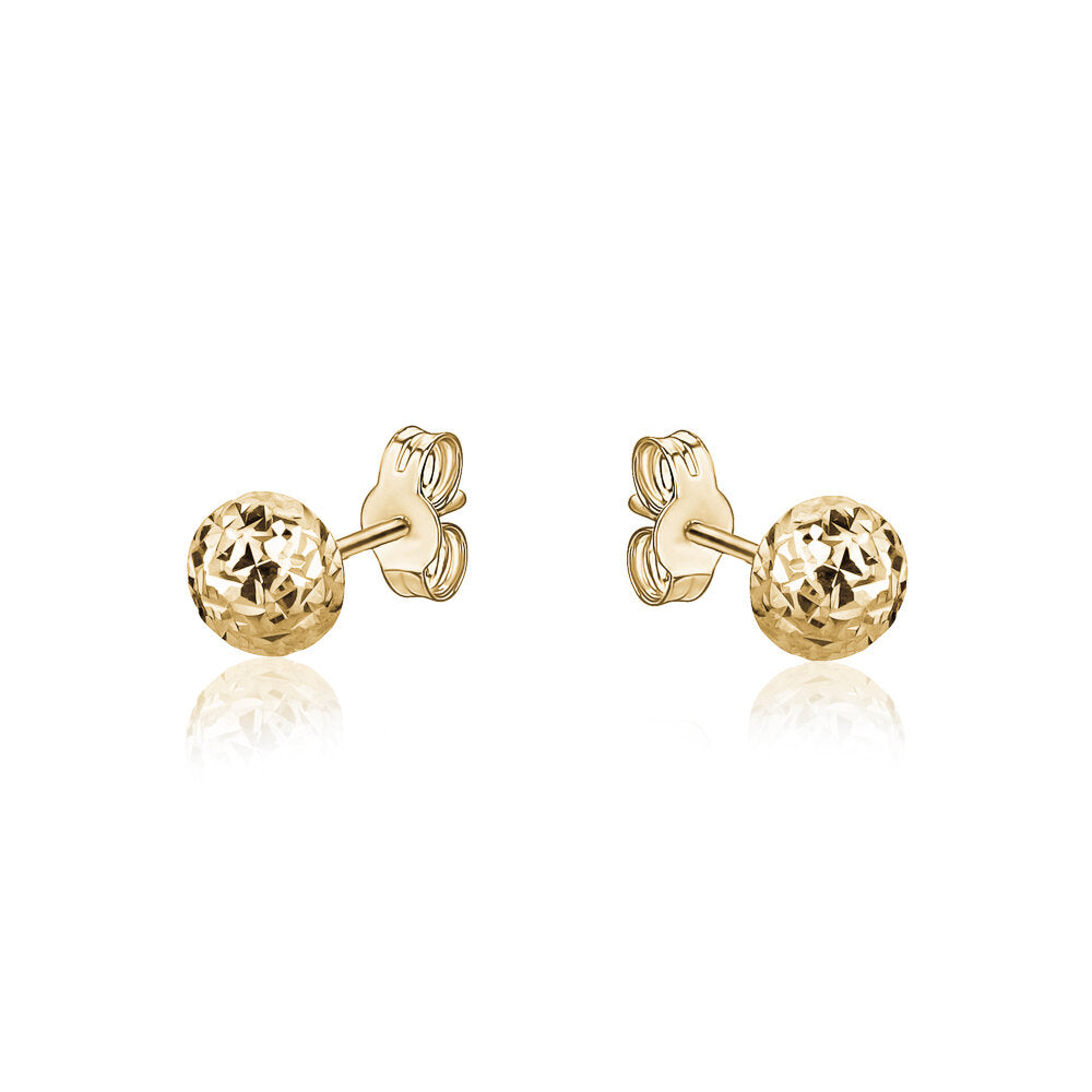 DC BUTTON STUDS YELLOW, WHITE OR ROSE GOLD