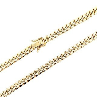 10KY SEMI HOLLOW CUBAN CHAIN 6MM