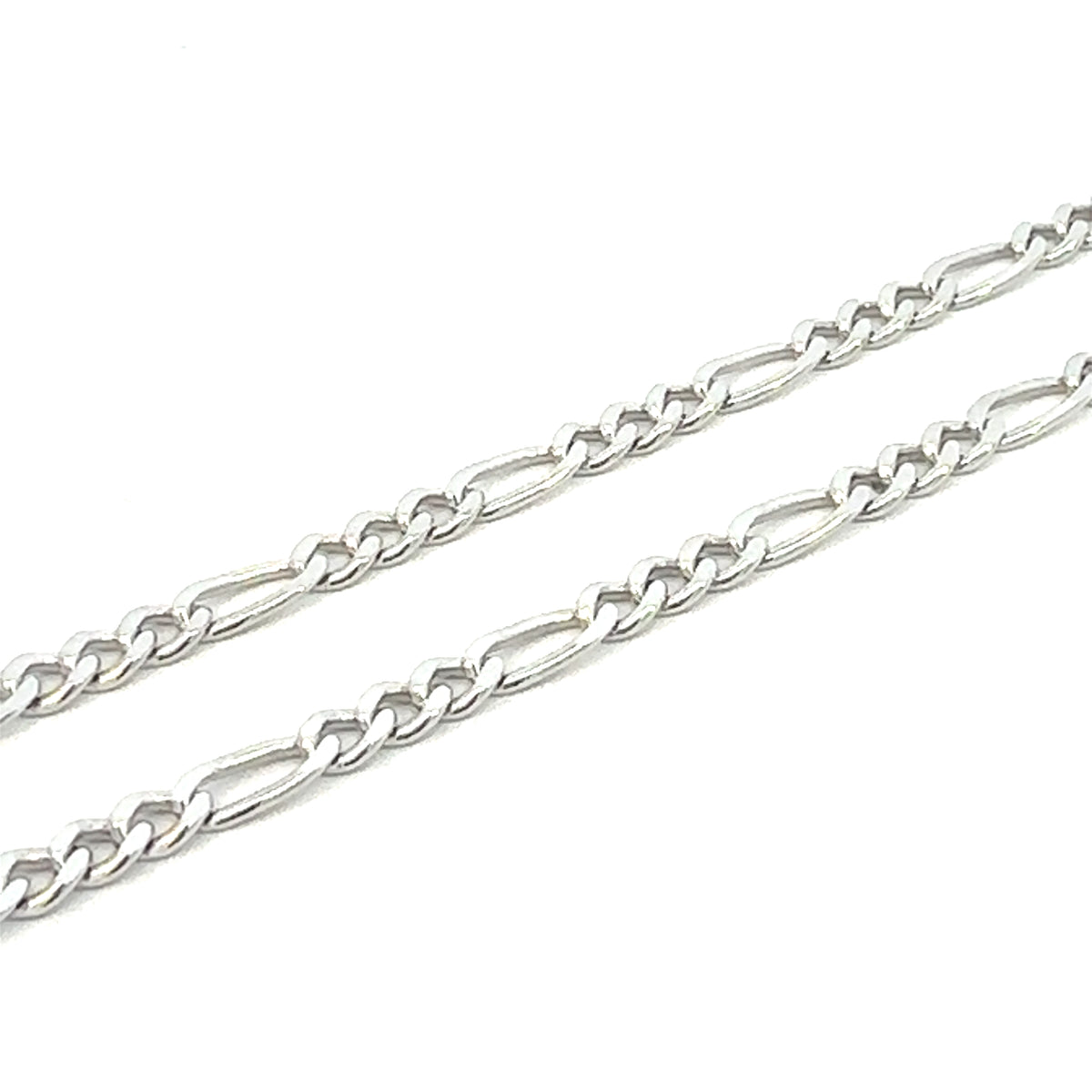 STERLING SILVER FIGARO CHAIN 4MM
