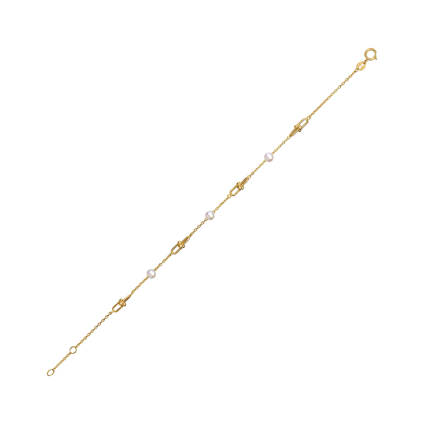 10KY BRACELET WITH PEARLS