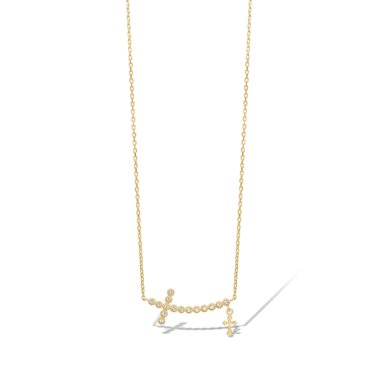 10KY NECKLACE WITH CROSS