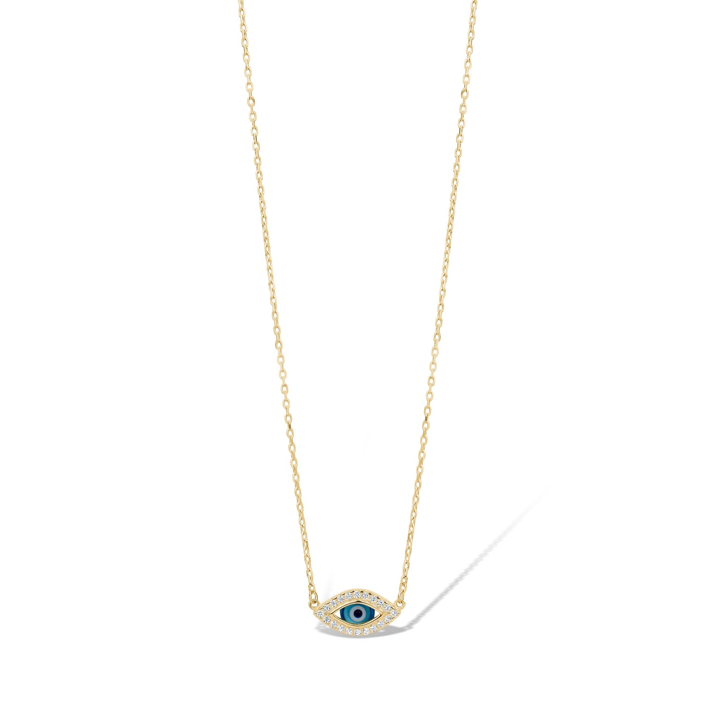 10KY NECKLACE WITH EVIL EYE
