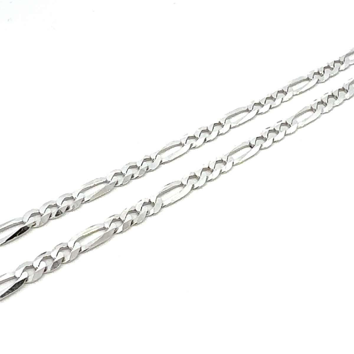 SILVER SOFT FIGARO CHAIN 4.3MM