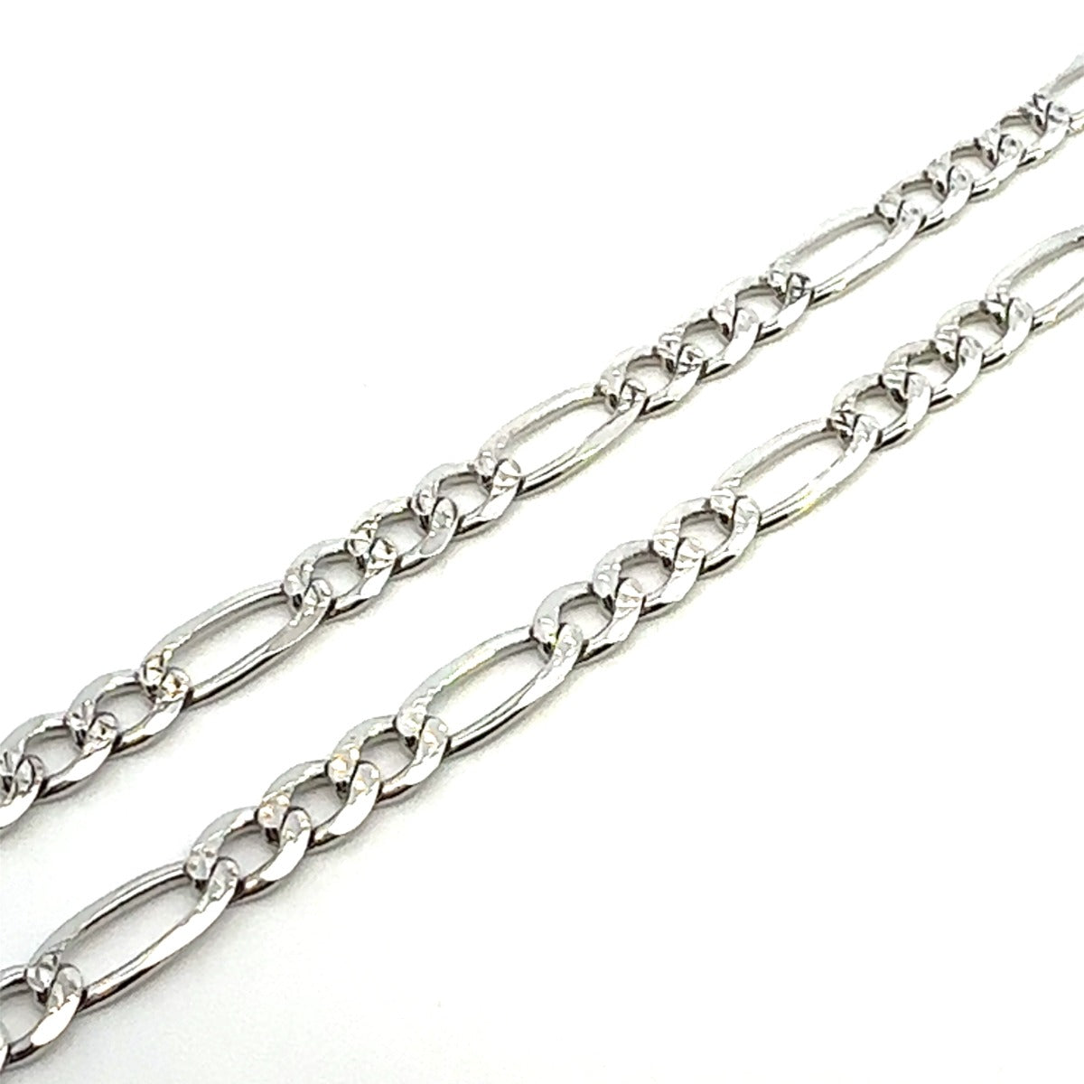 SILVER FANCY FIGARO CHAIN 6MM