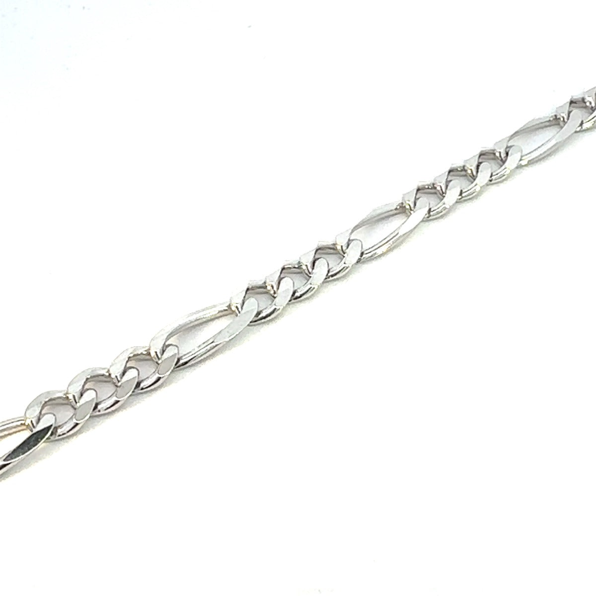 STERLING SILVER FIGARO CHAIN 7MM