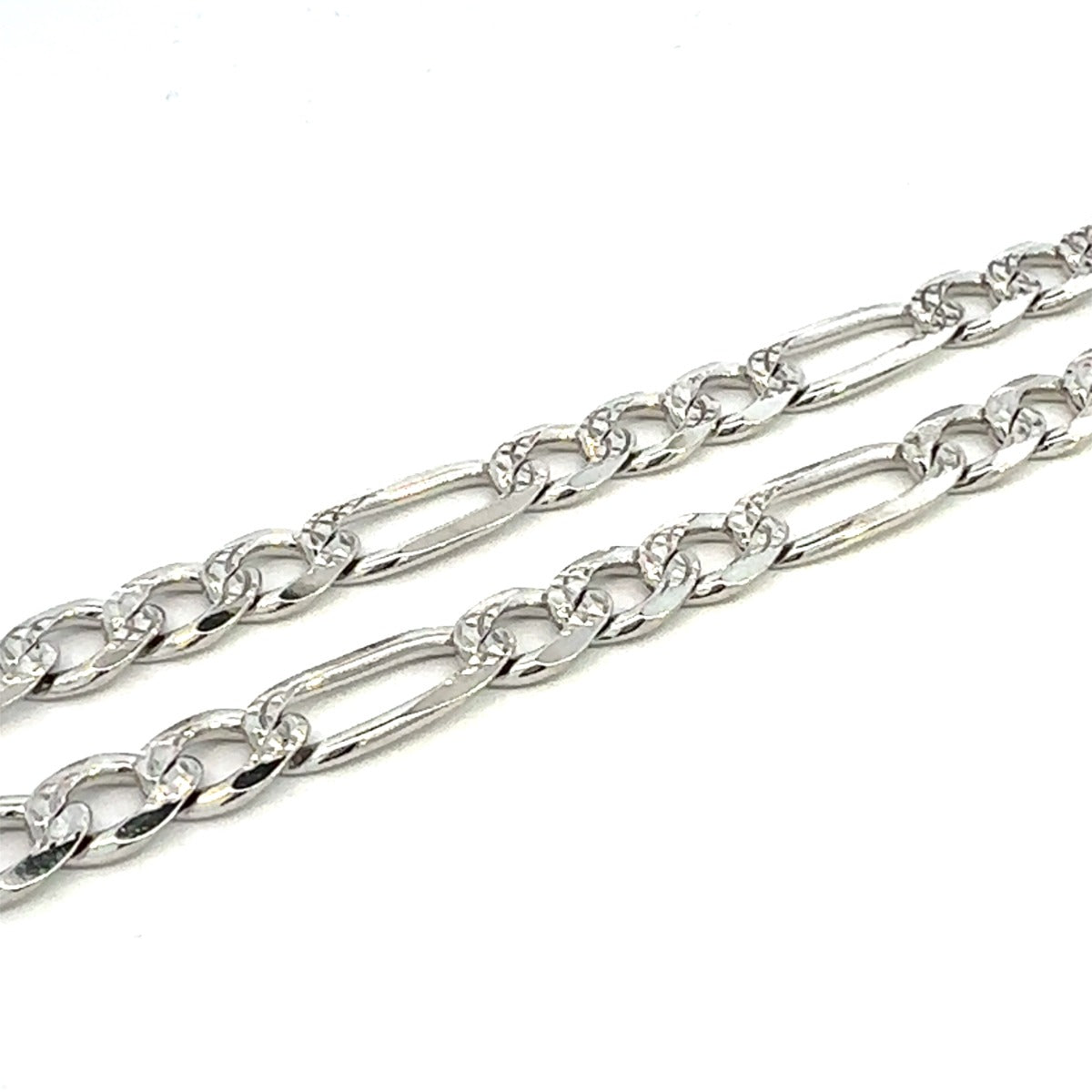 SILVER FANCY FIGARO CHAIN 7MM