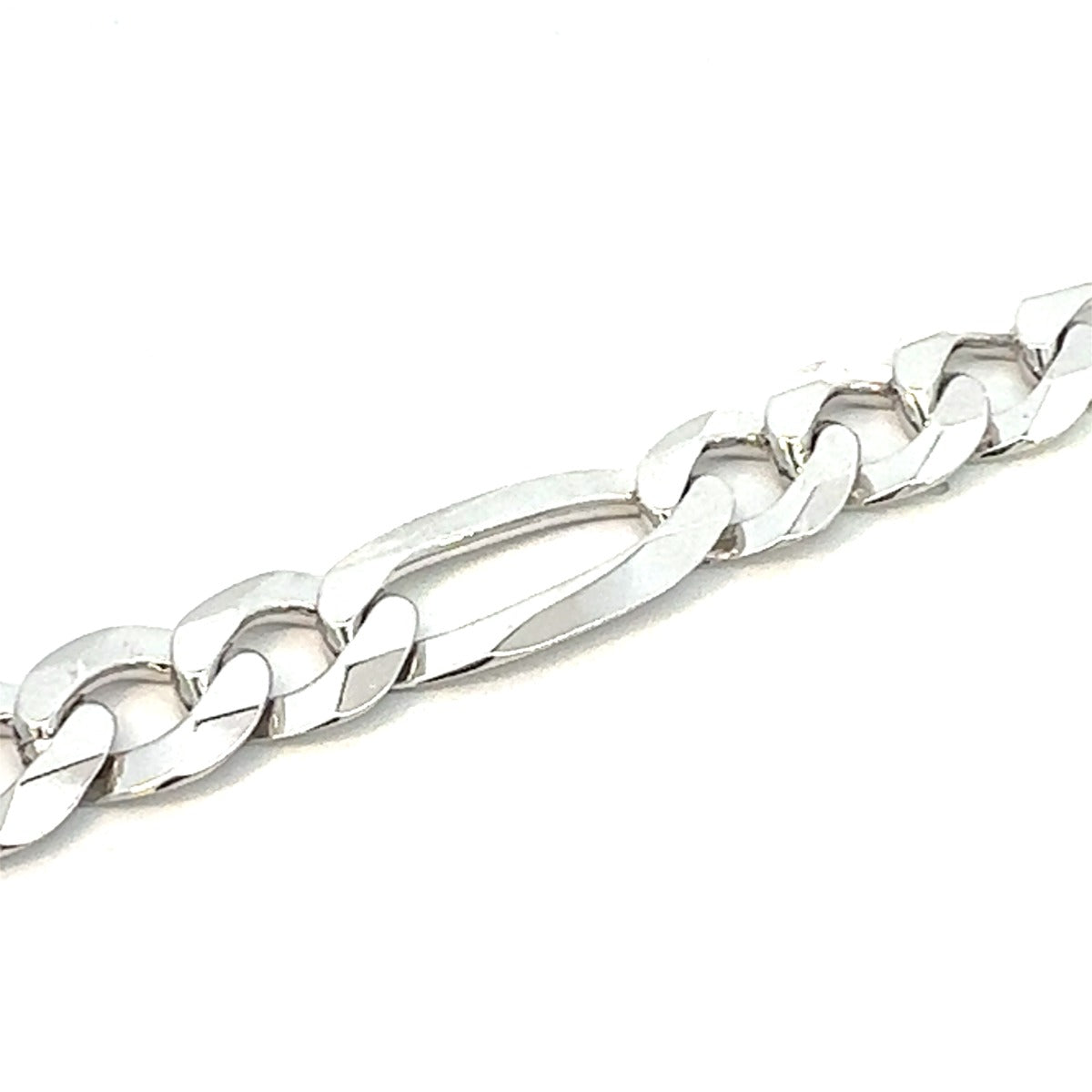 SILVER SOFT FIGARO CHAIN 13.3MM