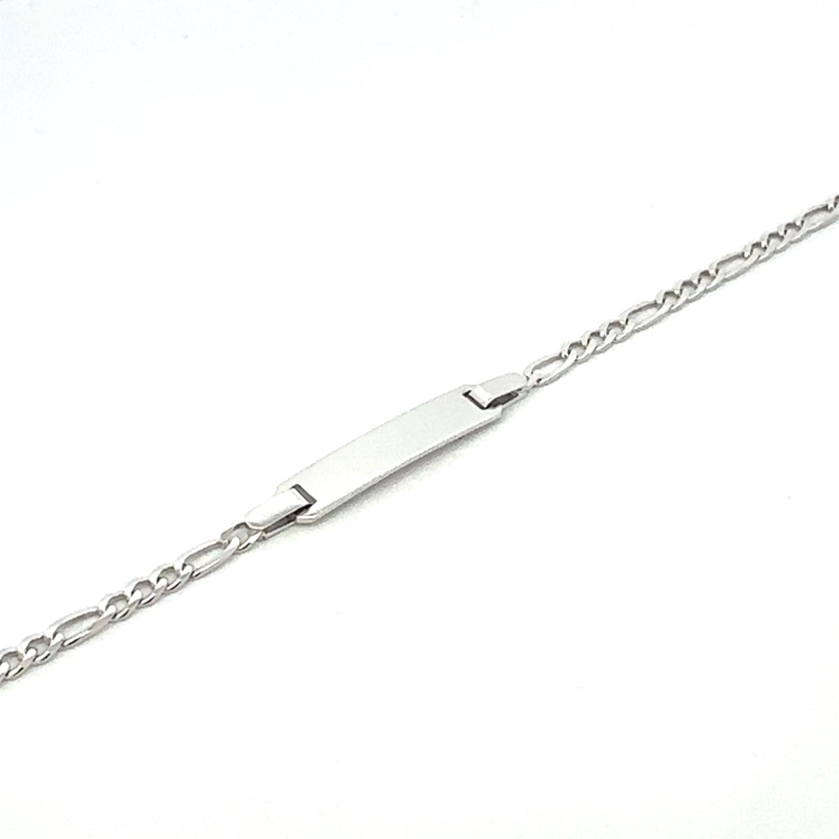 SILVER RHODIUM ID BRACELET B119RH