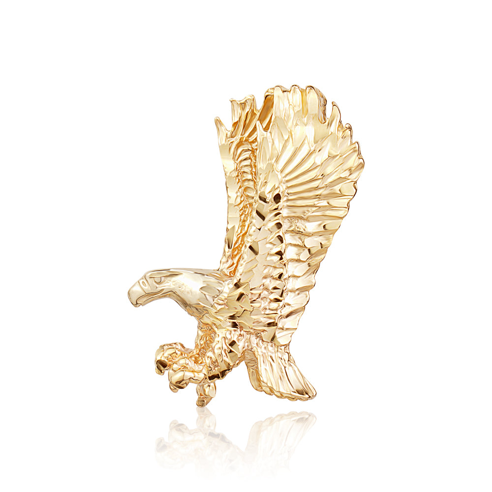 10K CAST BALD EAGLE PENDANT