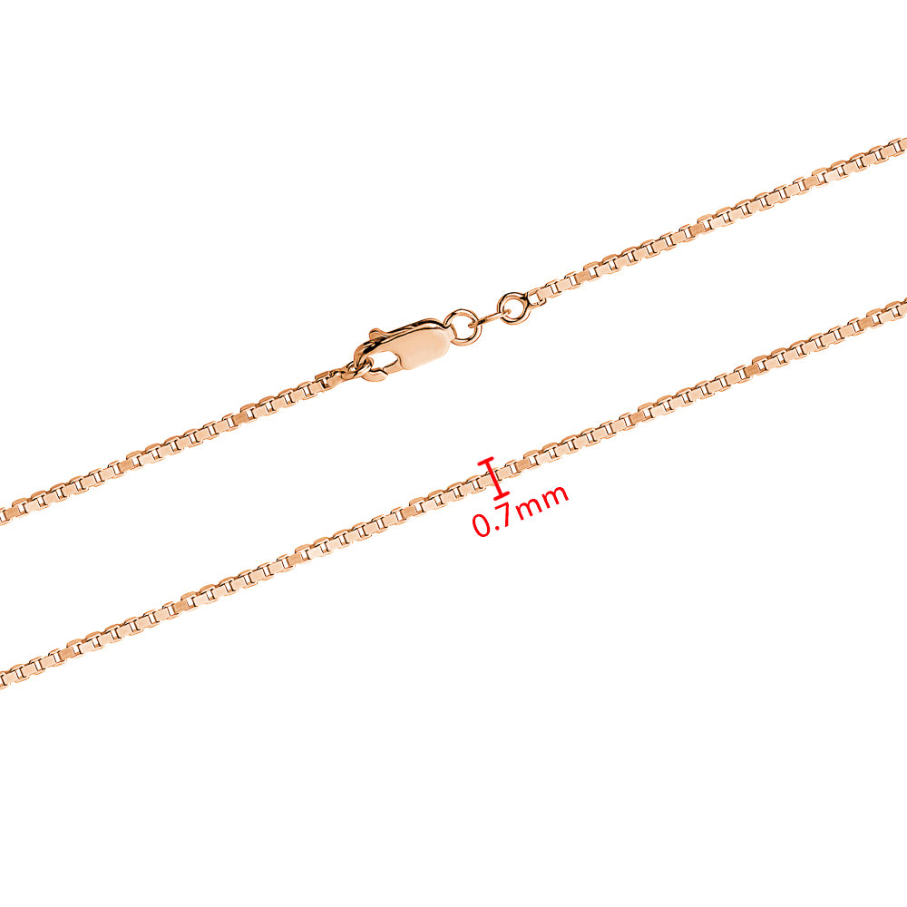 10K ROSE BOX CHAIN 0.7MM