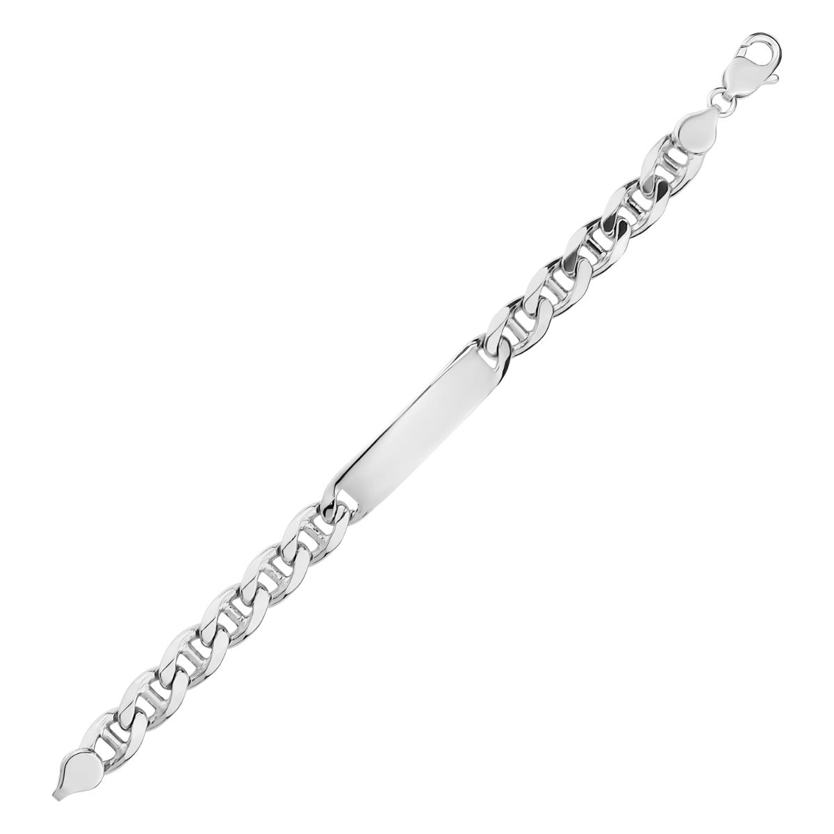 SILVER MENS ID BRACELET BTBM48