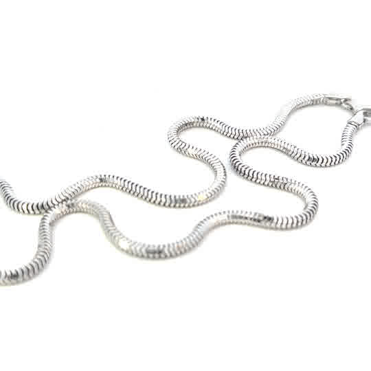 SILVER SLINKY SNAKE CHAIN 3MM