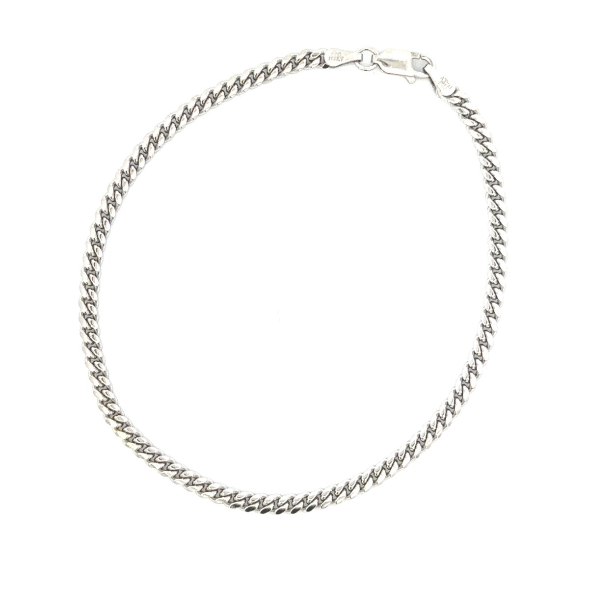 SILVER 3MM CUBAN ANKLET
