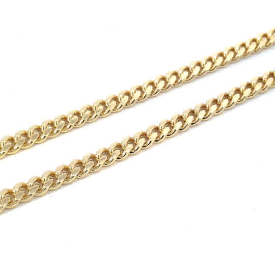 SILVER GOLD PLATED CUBAN CHAIN 180
