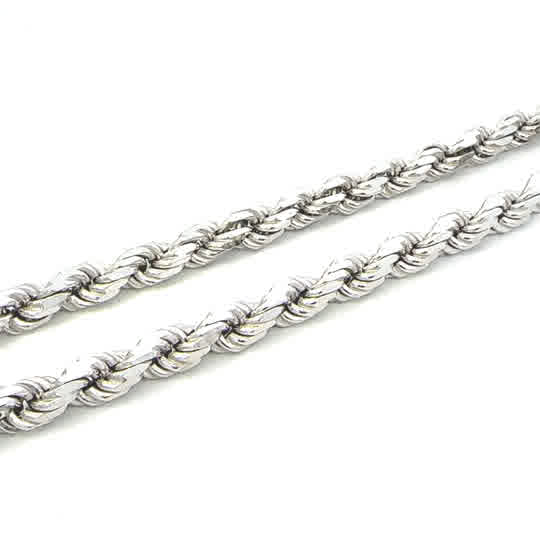 SILVER SOLID DC ROPE CHAIN 6.7MM