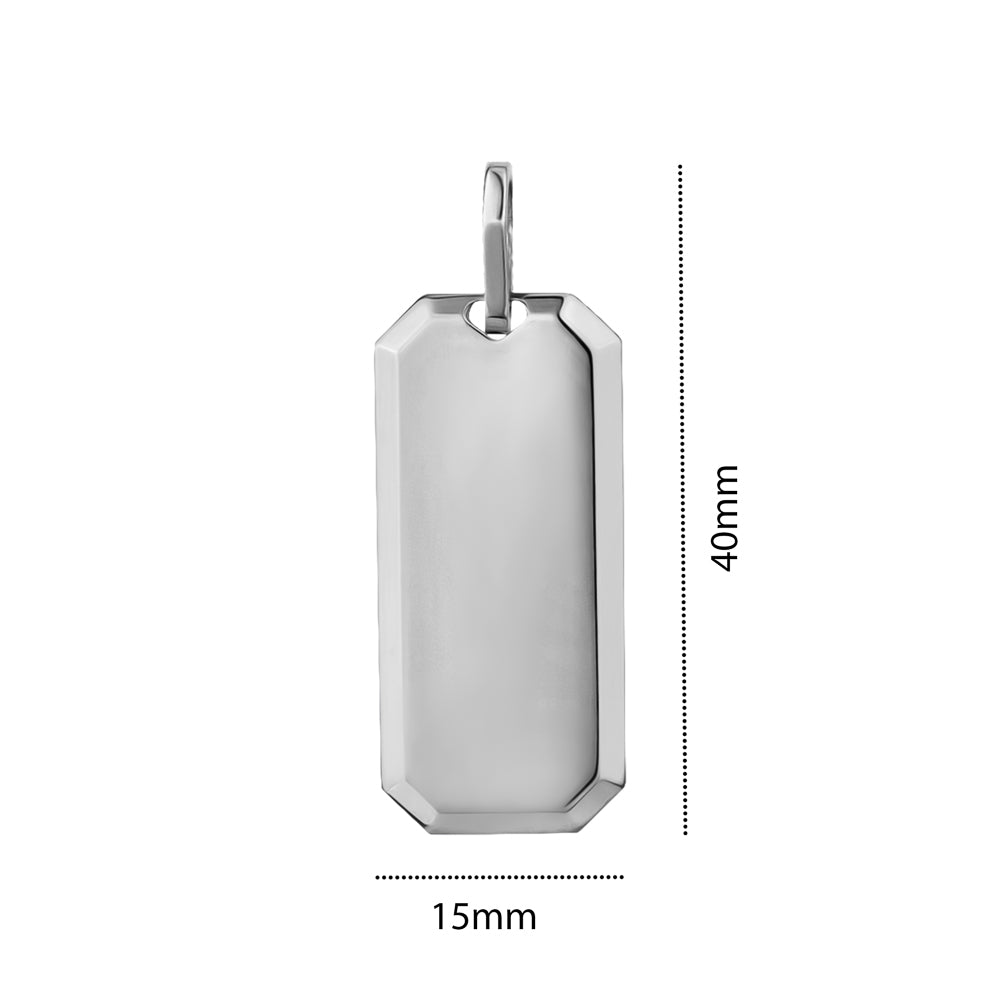 SILVER RHODIUM ENGRAVABLE PLATE