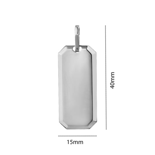 SILVER RHODIUM ENGRAVABLE PLATE