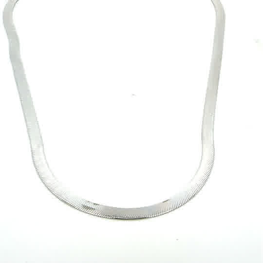 STERLING SILVER HERRINGBONE CHAIN 4.5MM