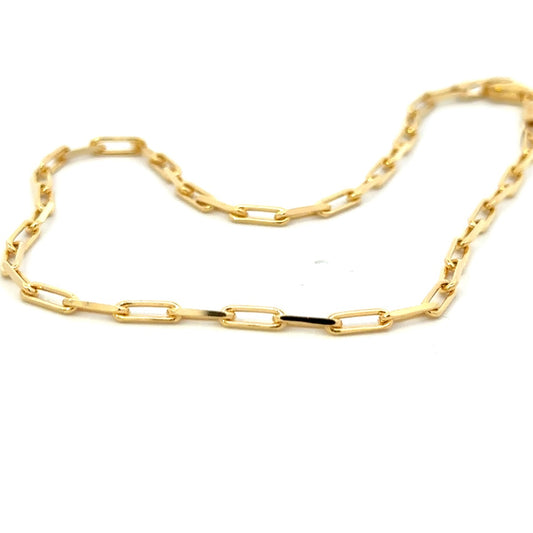 SILVER GP PAPERCLIP ANKLET