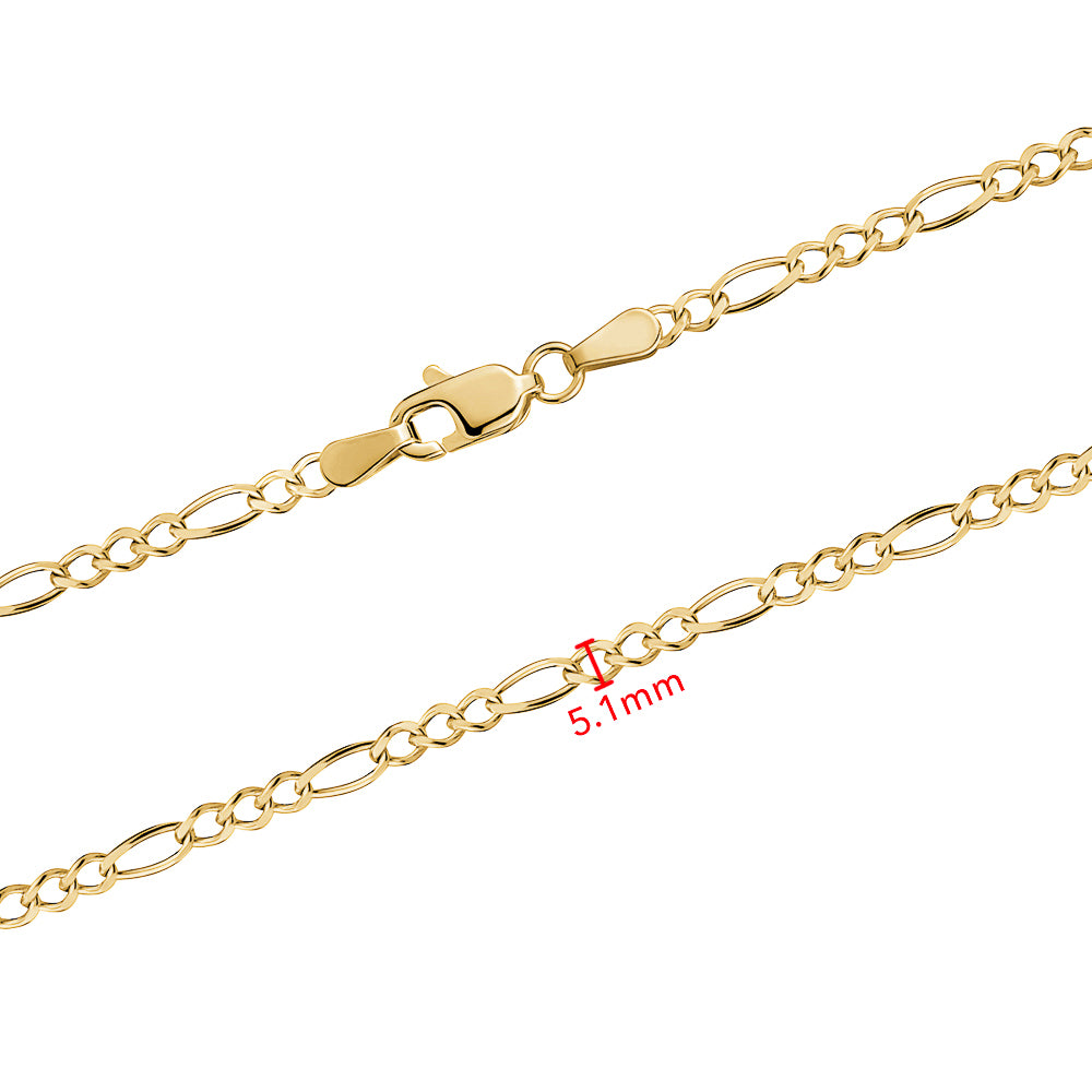 10KY FIGARO CHAIN 5.1MM