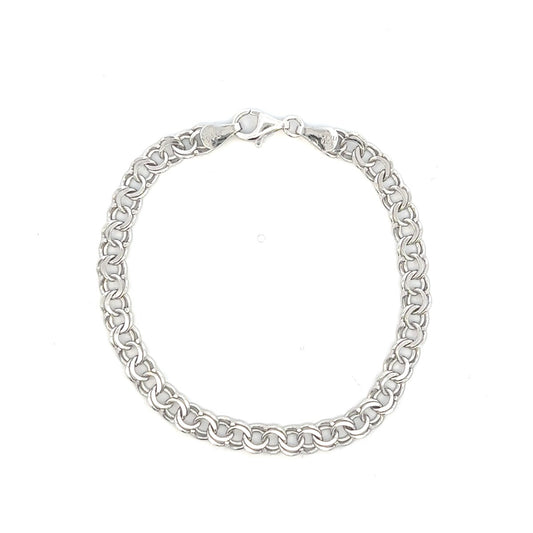 STERLING SILVER CLASSIC CHARM BRACELET GARY080RH