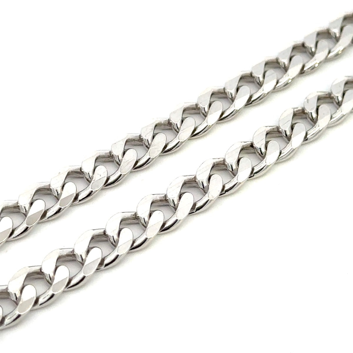 SILVER CURB CHAIN 7.5MM