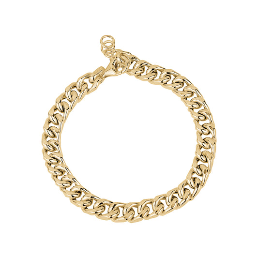 SILVER GOLD PLATED HOLLOW CUBAN CHAIN