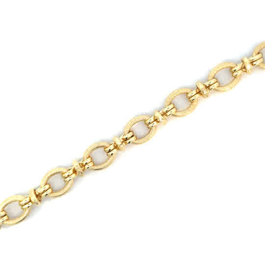 SILVER GOLD PLATED FANCY BRACELET GE25019GP