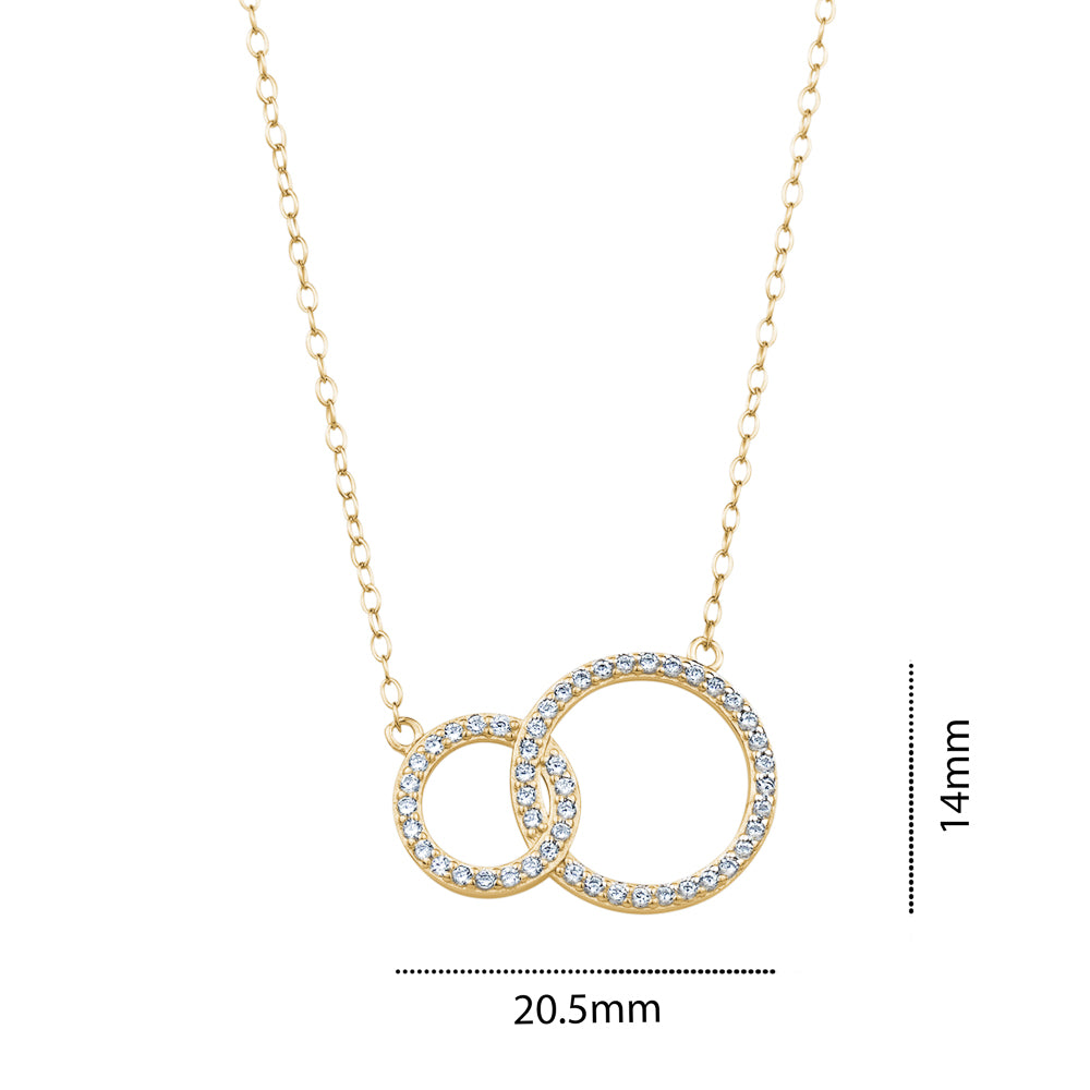 STERLING SILVER GOLD PLATED NECKLACE WITH LOOPS