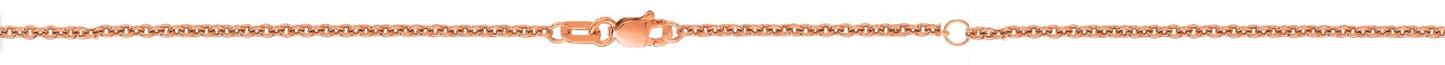 18K ROSE EXTENDABLE CABLE CHAIN 1.8MM