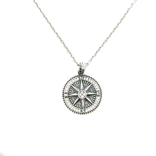 STERLING SILVER COMPASS PENDANT KU2574