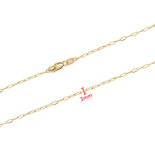 10KY PAPERCLIP CHAIN 3.0MM
