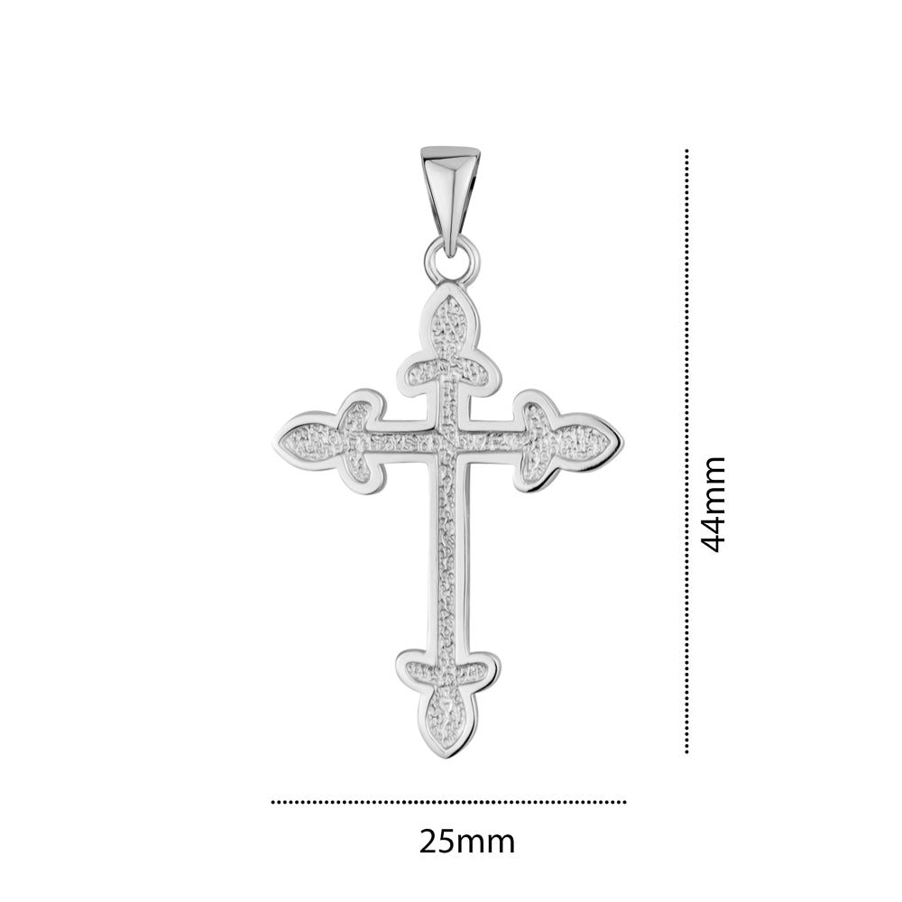 STERLING SILVER RHODIUM CROSS PC8644