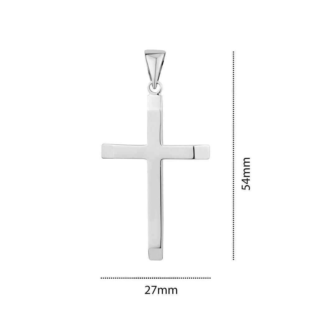 STERLING SILVER RHODIUM CROSS PC8933