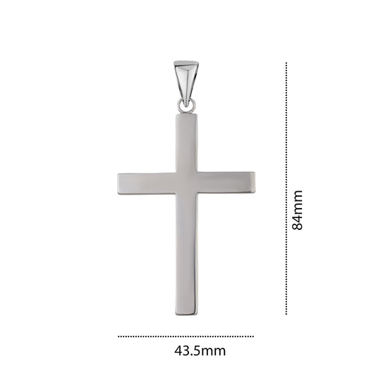 STERLING SILVER EXTRA LARGE PLAIN CROSS