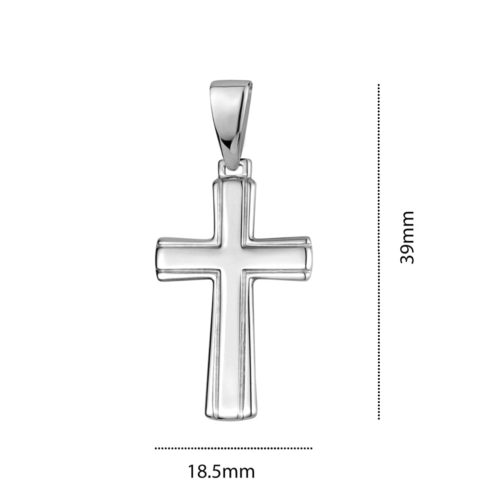 STERLING SILVER MEDIUM RH CROSS S105277