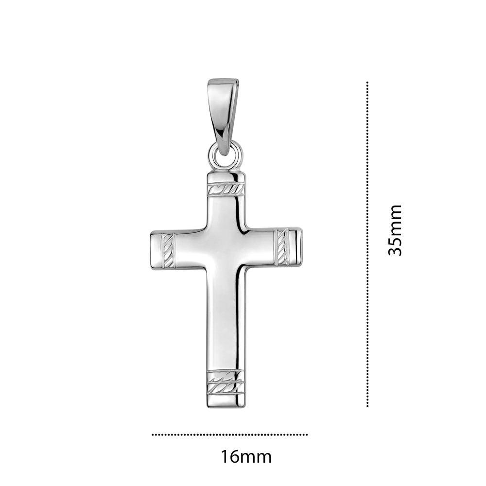 STERLING SILVER MEDIUM RH CROSS S105312