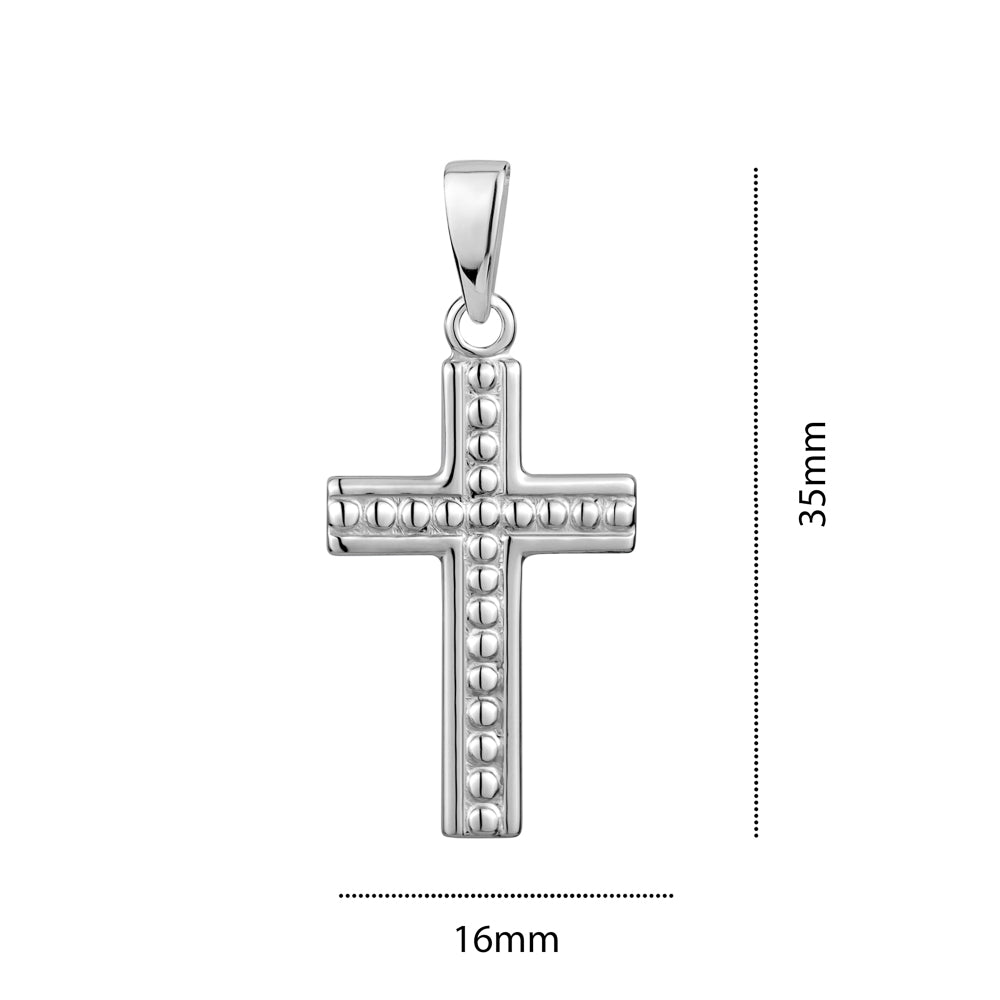 STERLING SILVER MEDIUM RH CROSS S105313