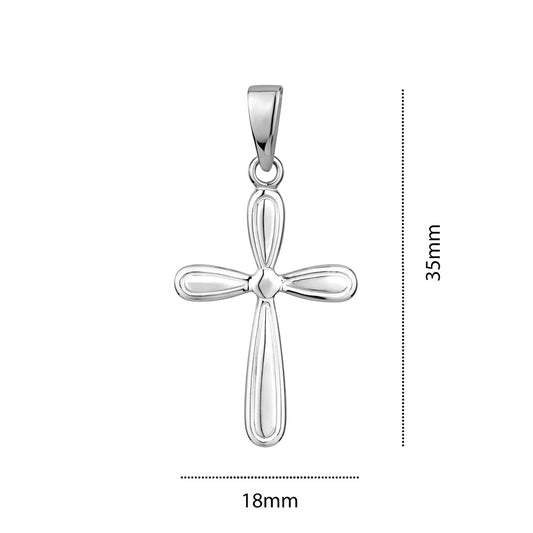 STERLING SILVER MEDIUM RH CROSS S105360
