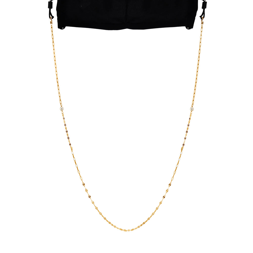 SILVER GOLD PLATED MASK CHAIN