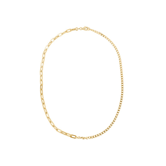 STERLING SILVER GOLD PLATED DUAL CHAIN