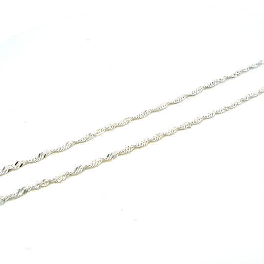 SILVER SINGAPORE CHAIN 2MM