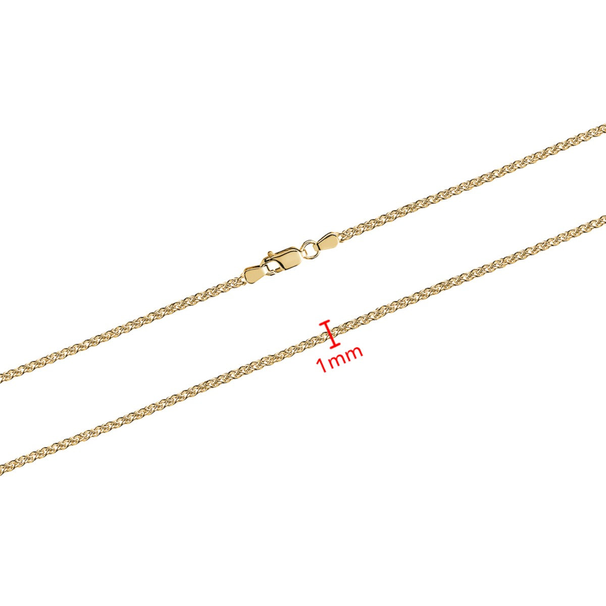 10KY WHEAT CHAIN 1MM