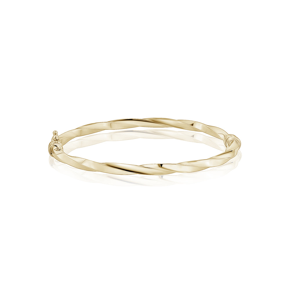 10k Yellow Gold Twist Bangles