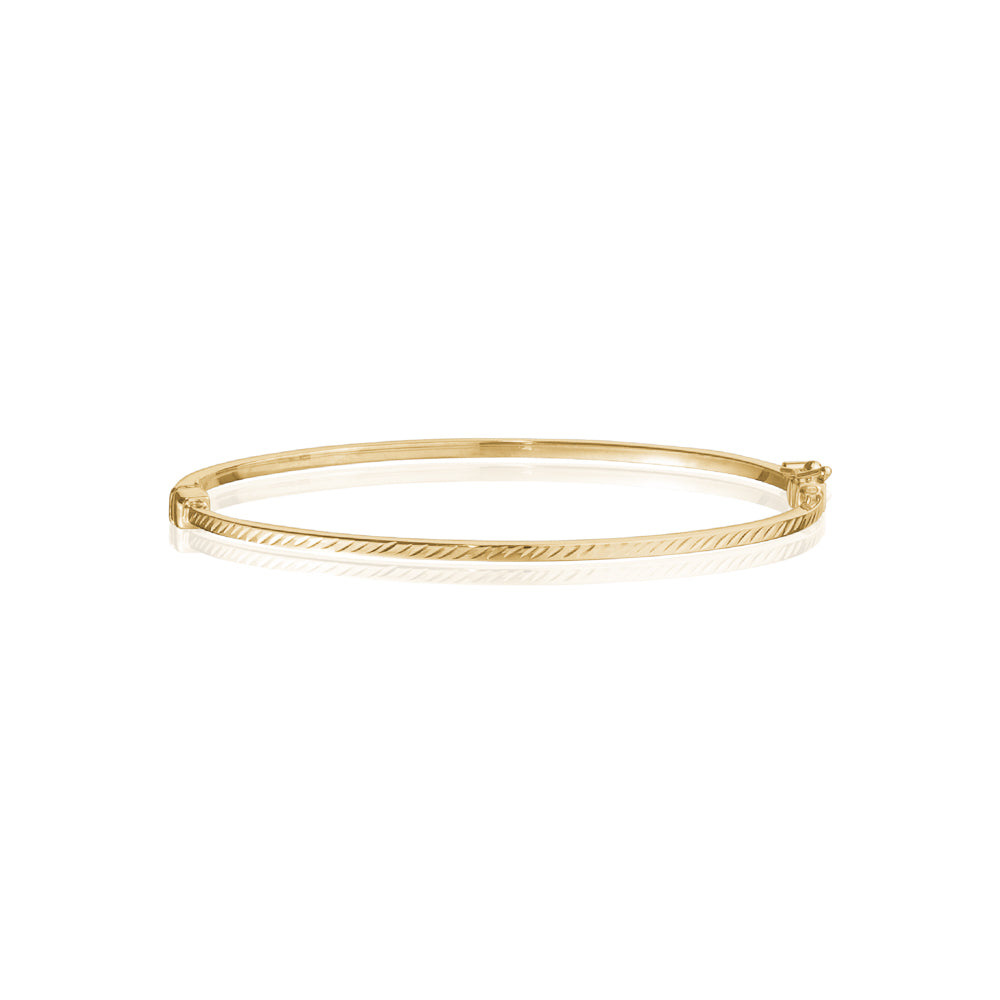 10K YELLOW HINGE BANGLE