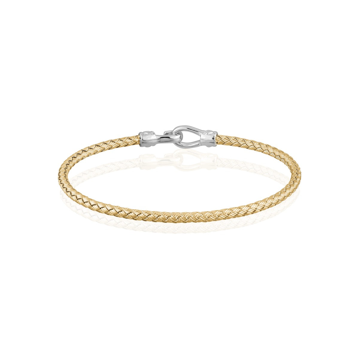 STERLING SILVER GOLD PLATED BANGLE