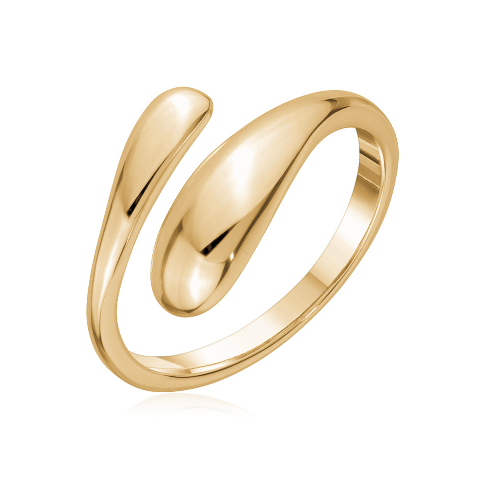 SILVER GOLD PLATED SMOOTH SNAKE RING