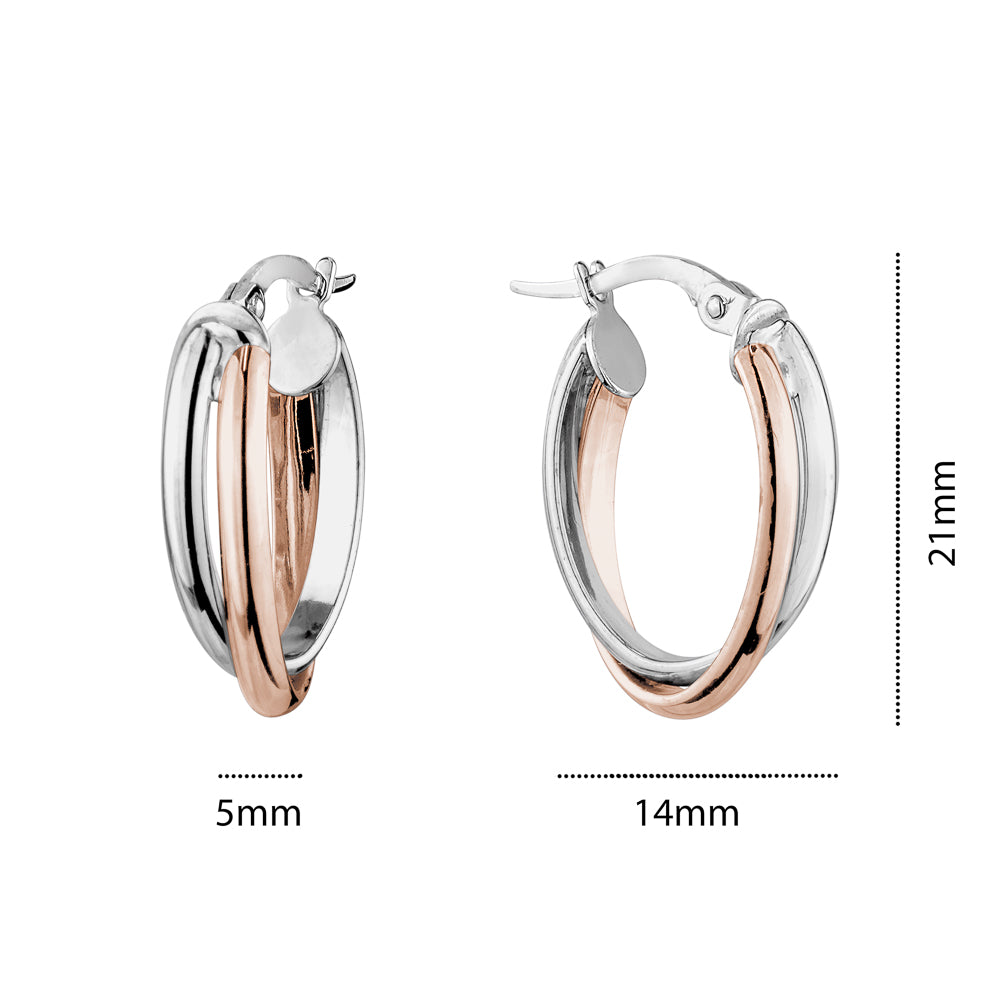 10KTT OVAL TWIST HOOP
